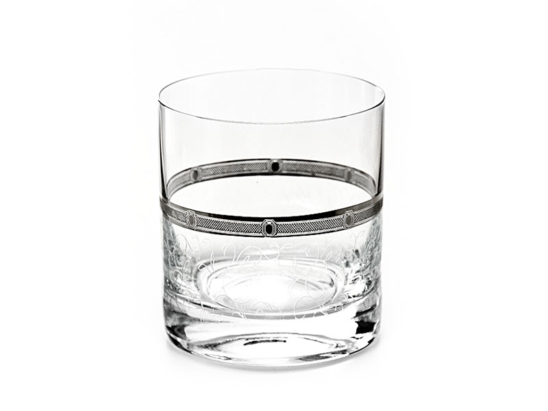 Szklanki do whisky "Barline" - srebrny pasek