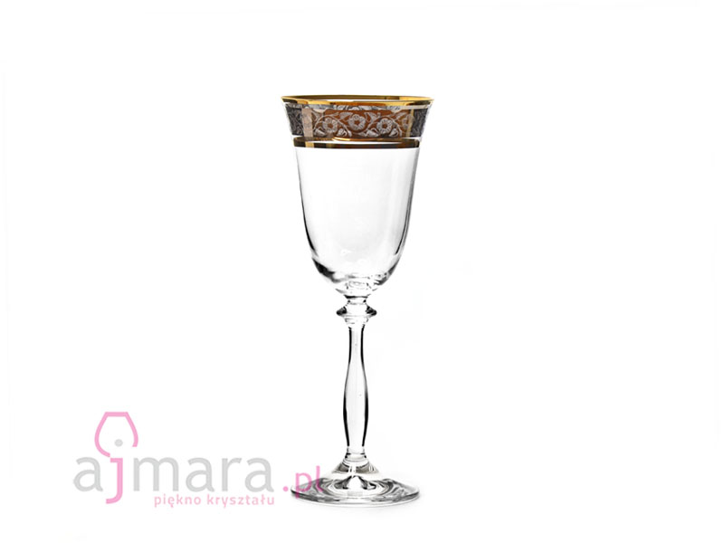 "Angela" gold and platinum wine glasses 185 ml