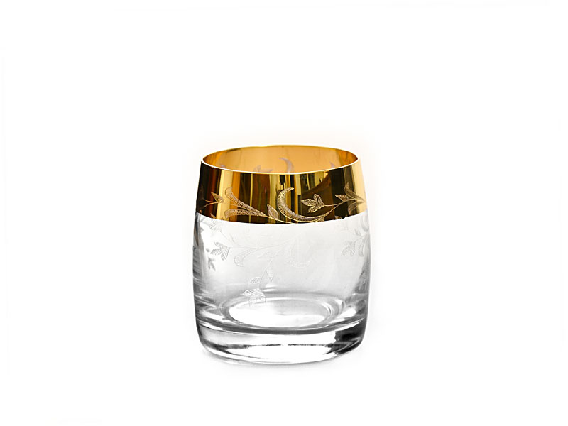 Złocone szklanki do whisky - 290 ml