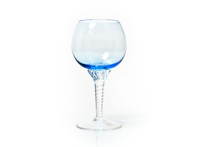 Wine glasses 200ml - Hand Made (blue) 4pcs