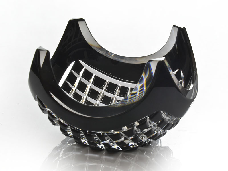 Quadrus crystal bowl - black