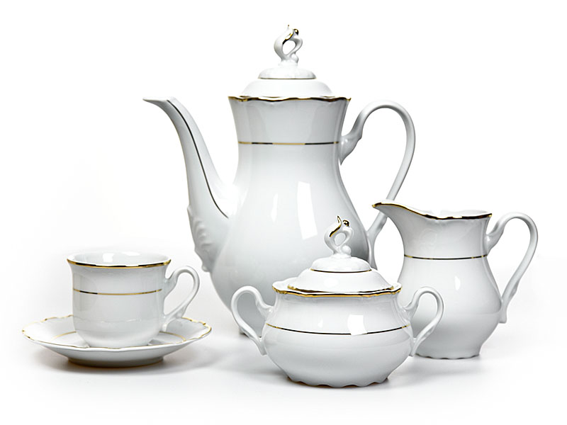 Coffee service 12 people "Constance gold" 12/42