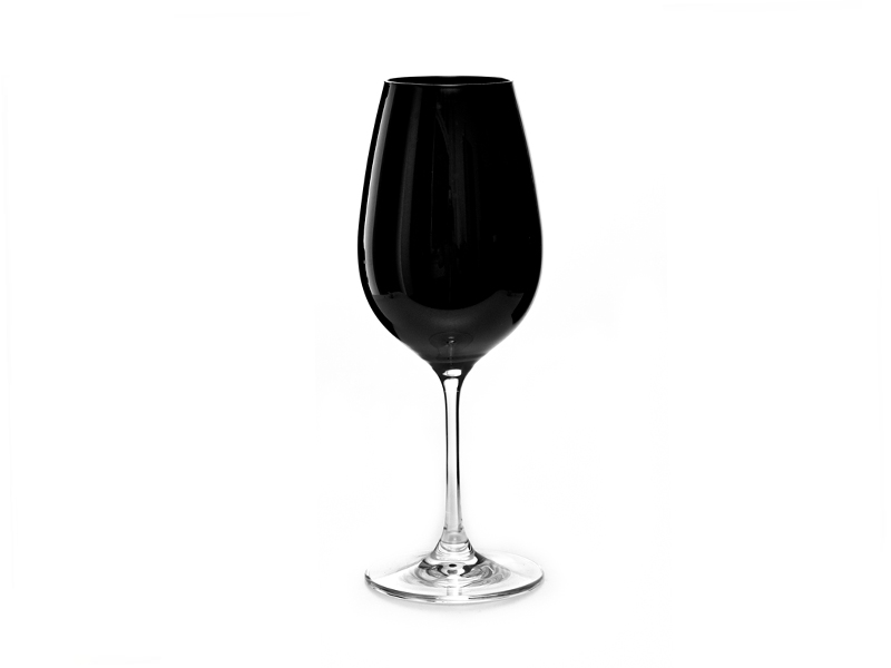 Kieliszki do wina 360 ml - czarne, BLACK