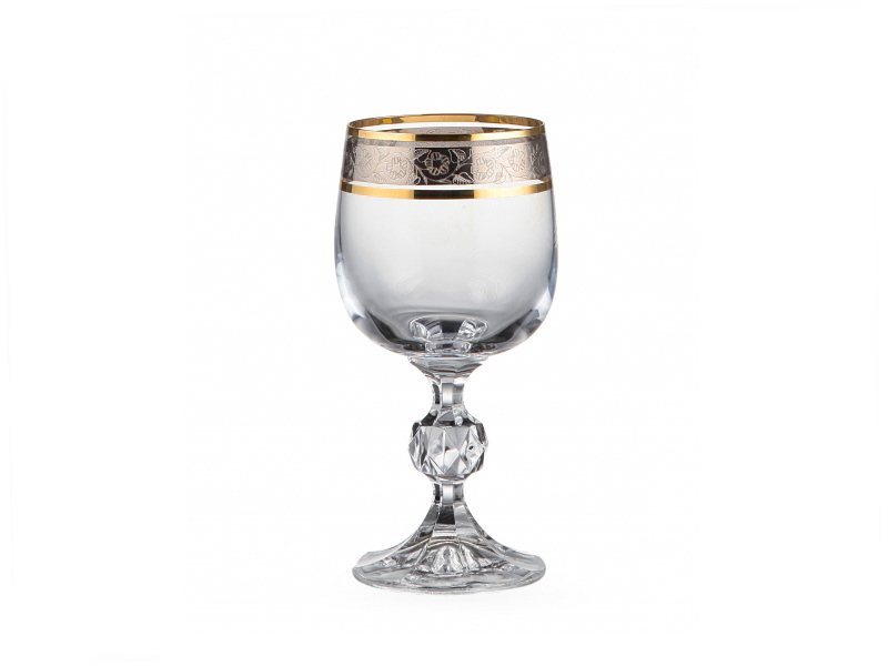 Wine glasses "CLAUDIA" 190 ml gold, platinum