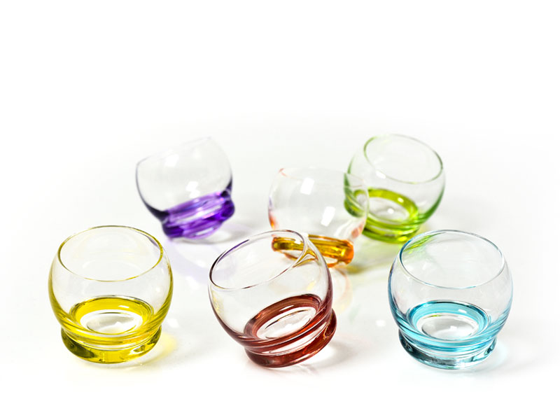 CRAZY 60ml colored vodka glasses