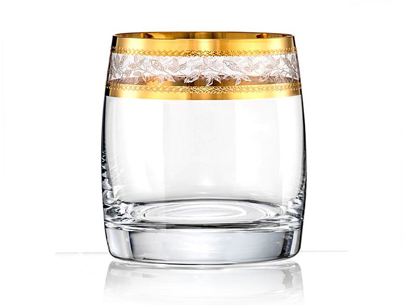 Zdobiona szklanka do whiskey IDEAL Bohemia