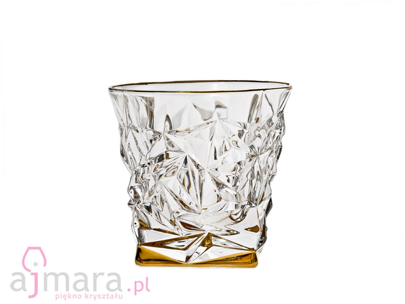 Whiskey glasses "GLACIER GOLD RIM" 350 ml