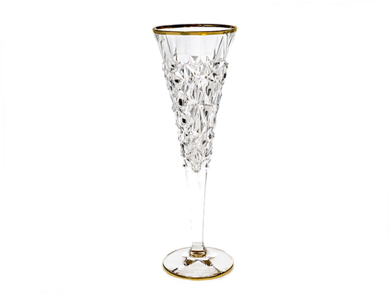 Champagne glasses "GLACIER GOLD RIM" 200 ml
