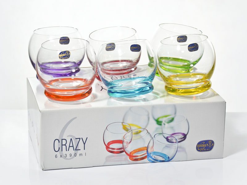 Colorful glasses as a gift, box photobox Bohemia