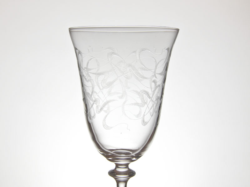 Decorated wine glass collection "Angela"