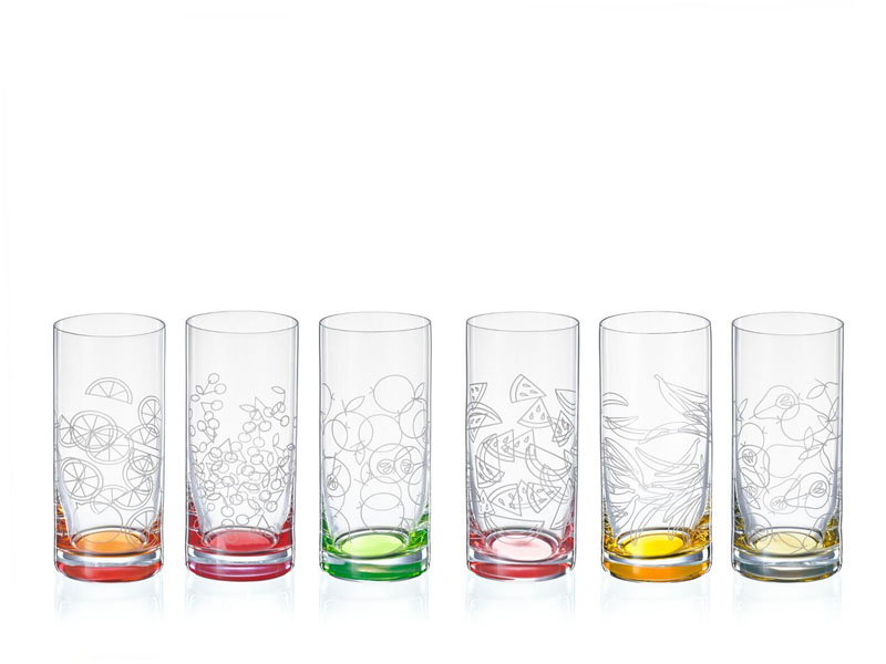 Kolorowe szklanki JUICY FRUIT 470 ml