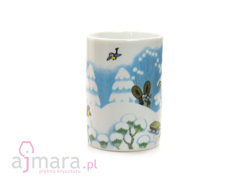Kubek z krecikiem zima zajaczek ptaszek Thun Porcelain
