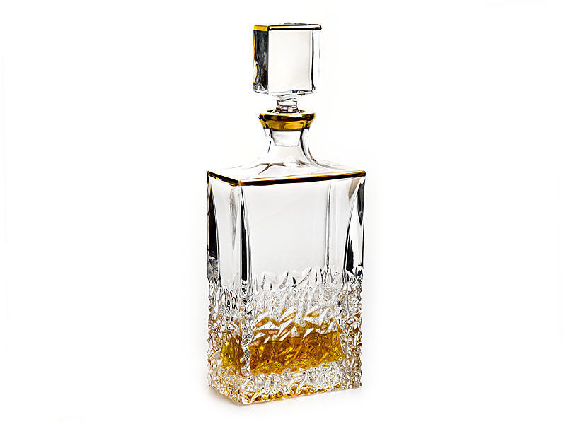 Whiskey decanter "NICOLETTE GOLD RIM" 700 ml