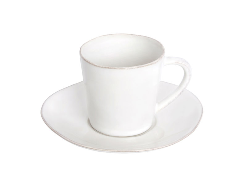 Tea cup 190 ml and saucer "Nova" white Set of 6