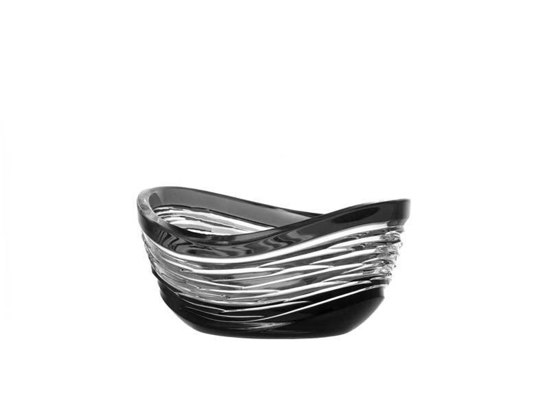 POEM black crystal bowl, handmade