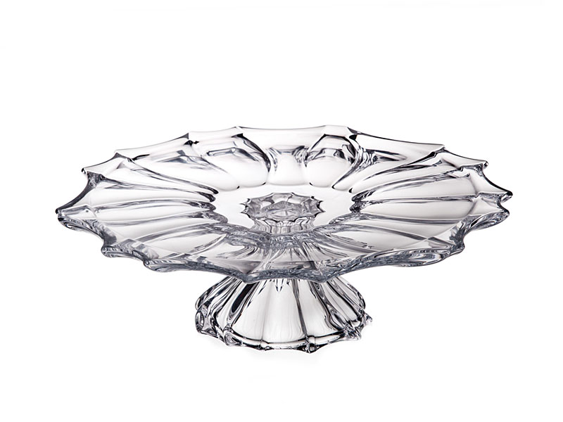 "PLANTICA" crystal footed plate 350 mm