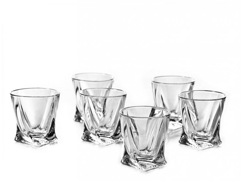 Glasses for liqueur "Quadro" Swarovski Elemens