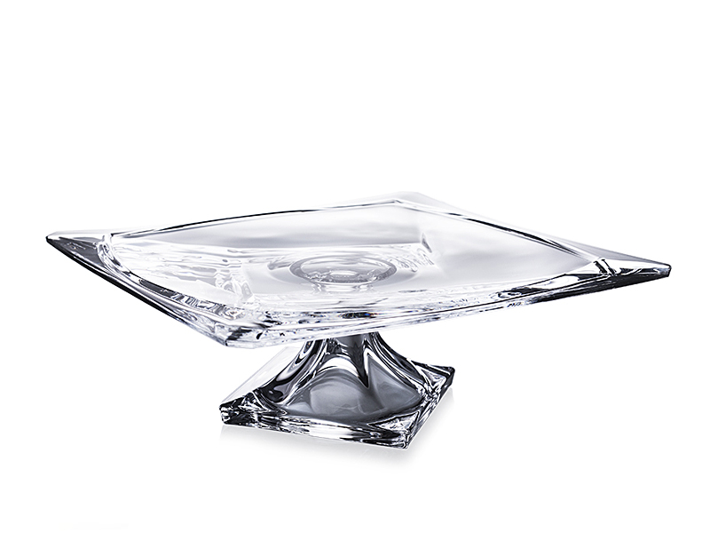 "QUADRON" crystal footed plate 305 mm