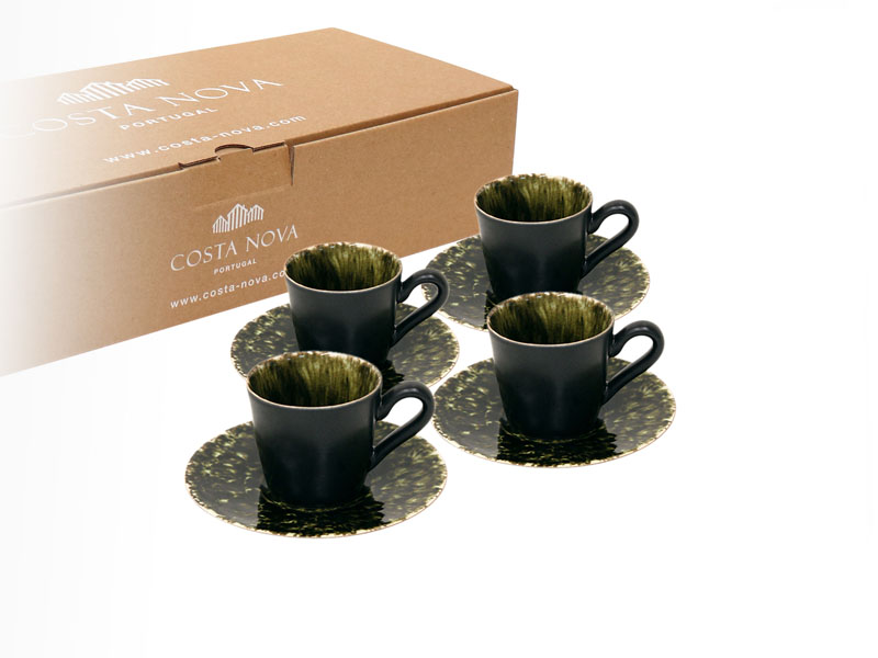 Set of 4 espresso cups RIVIERA forets 