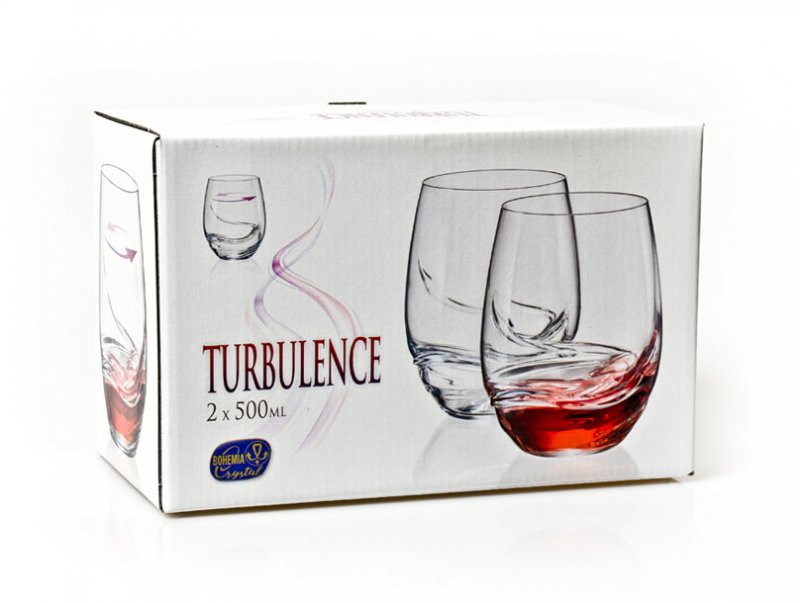 TURBULENCE szklanki kryształowe do wina 500 ml 