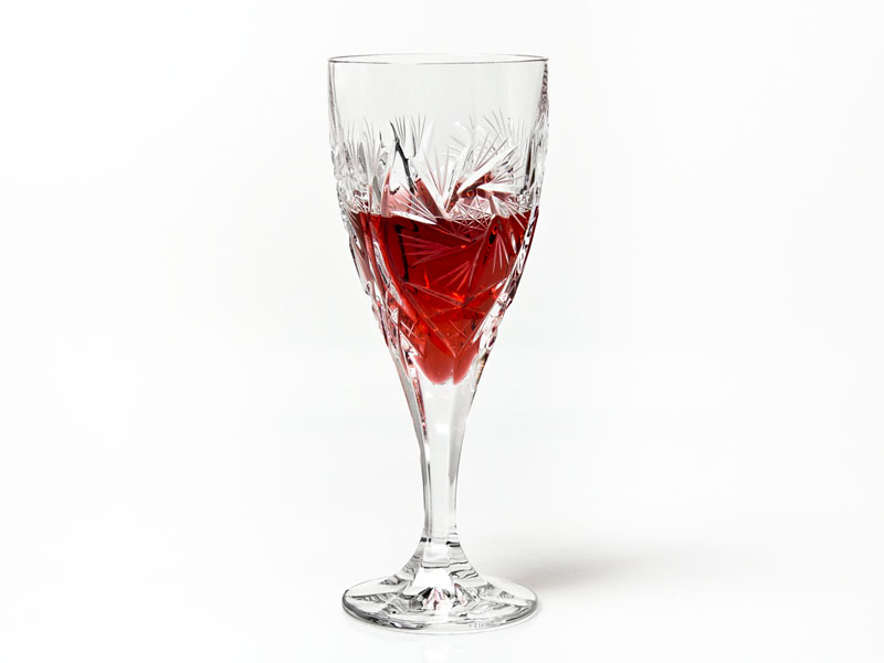 Decorated red wine glasses "Victoria" 290 ml
