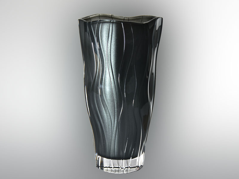Kryształowy czarny wazon