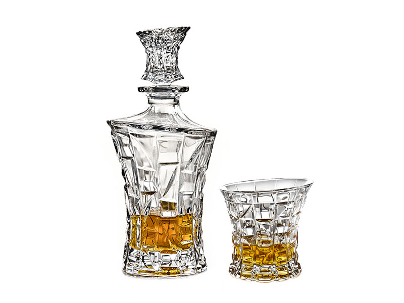 Kryształowy zestaw do whisky PATRIOT Crystal Bohemia