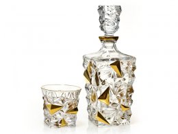 Bohemia Piombo 24% Caraffa 0,9 L 6 Occhiali Serie Glacier Whisky Set 