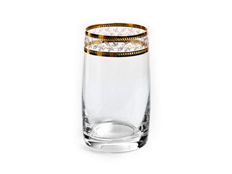 Long drink glasses "IDEAL" 250 ml golden leaves