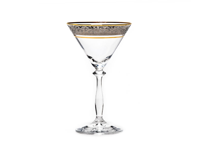 Sklenice na martini "Angela" zlato platina 285 ml