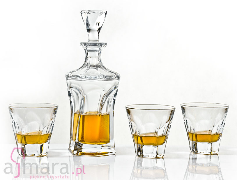 "Apollo" bottle and tumblers for whisky 1+6