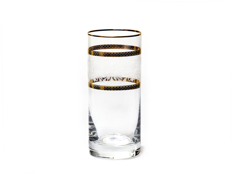 Gilded long drink glasses "BARLINE" 300 ml