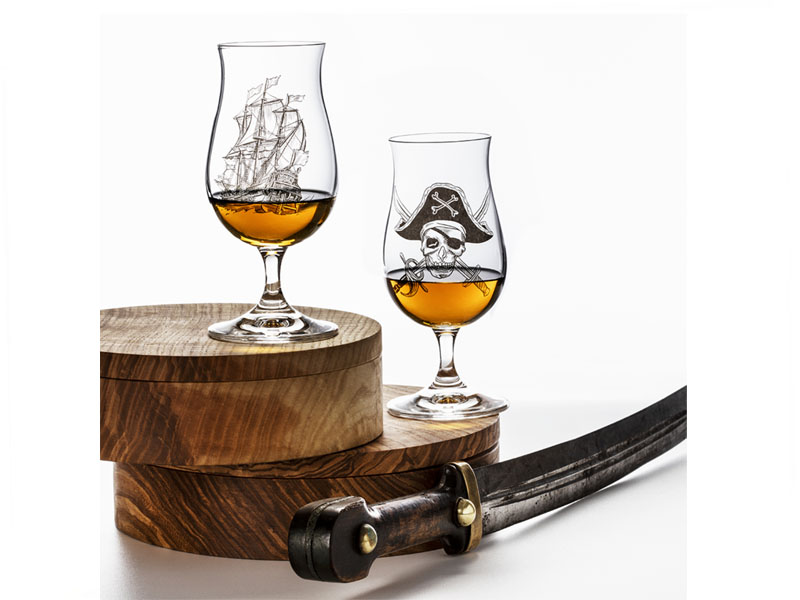 BUCCANEER rum tasting glasses