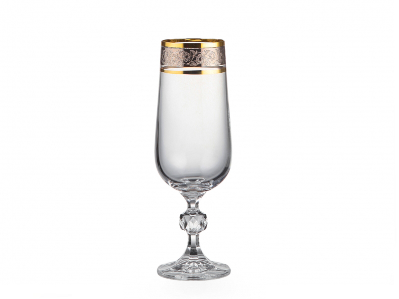 Champagne glasses "CLAUDIA" gold platinum 180 ml