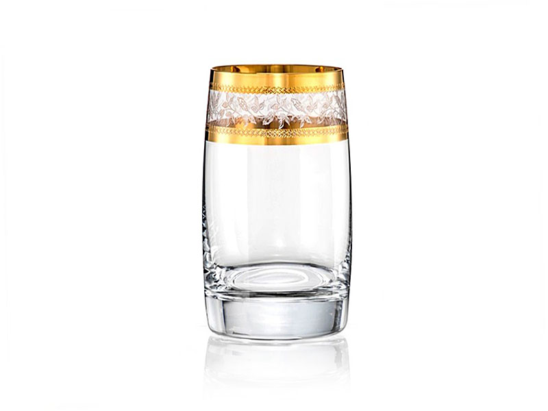 Zdobiona szklanka z kolekcji IDEAL Crystalex Bohemia