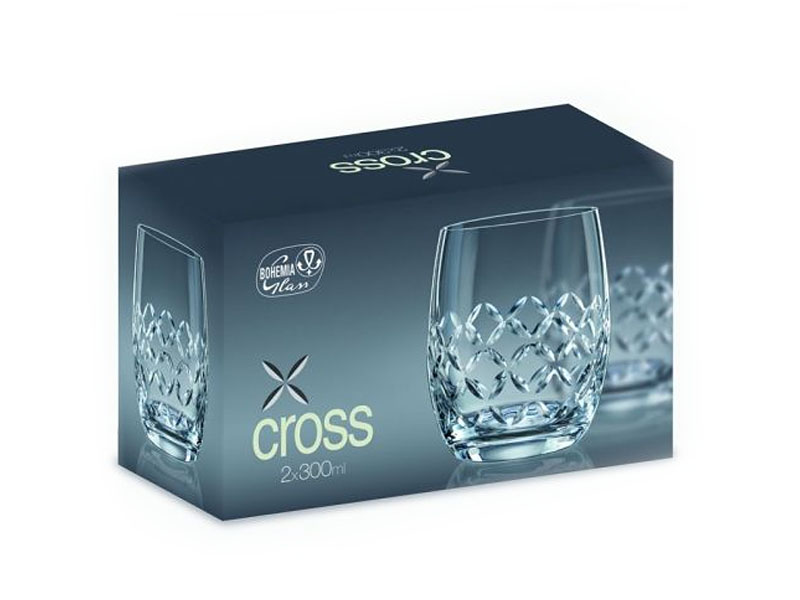 "X CROSS" whisky tumblers 300 ml 