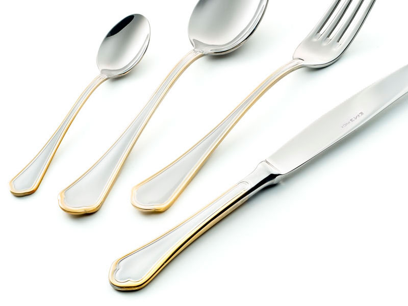 Set of gold cutlery for 6 people DOMUS GOLD