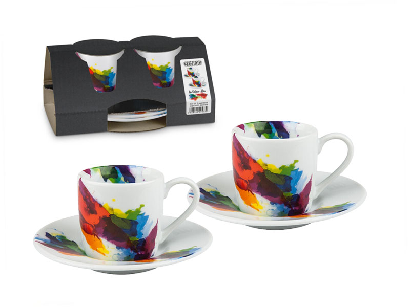 Set of 2 espresso cups "On Colour Flow" 85ml 
