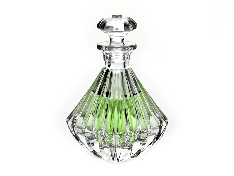 Kristall Parfüm Dreiecksflasche 11,5 cm