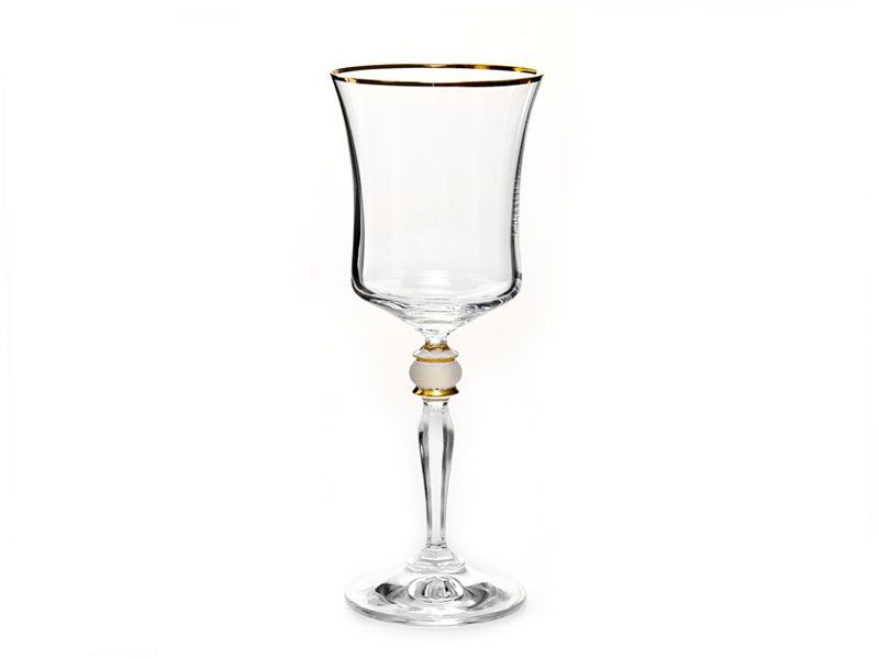 Wine glasses 300 ml - Grace gold rim