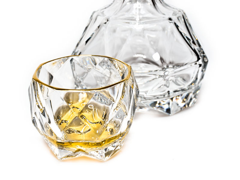 Szklanka i karafka do whisky HAVANA GOLD RIM 300 ml Bohemia