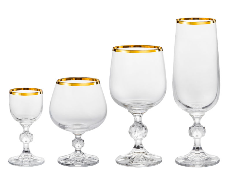 GOLDEN CELEBRATION Bohemia crystal glasses