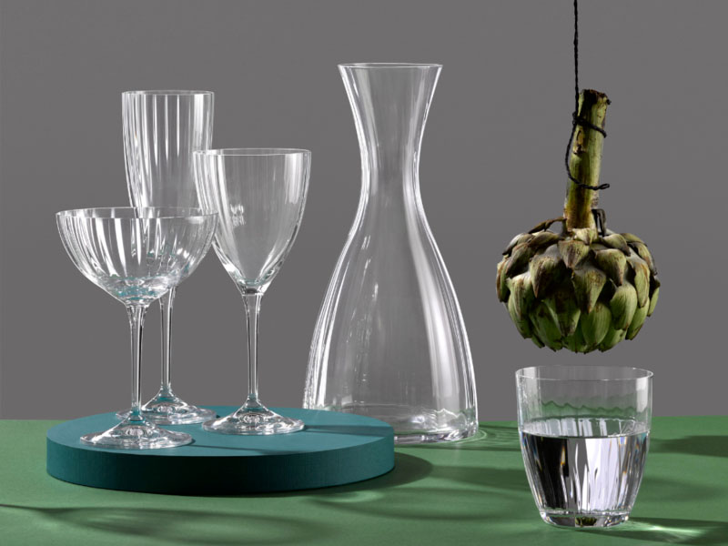 Kieliszki, szklanka i karafka KATE BOHEMIA