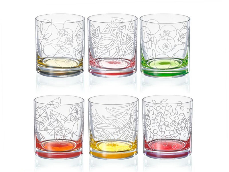 Kolorowe szklanki JUICY FRUIT 280 ml Crystalex Bohemia