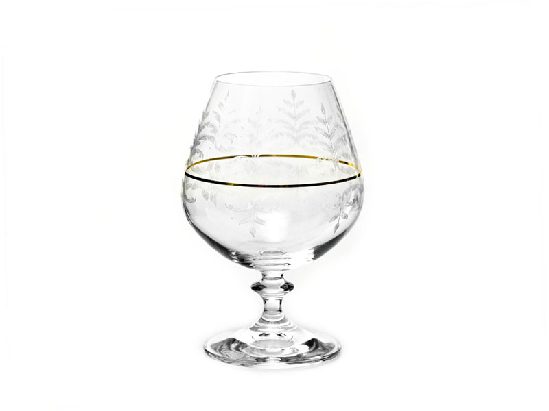 Angela cognac glasses with gold rim 400 ml