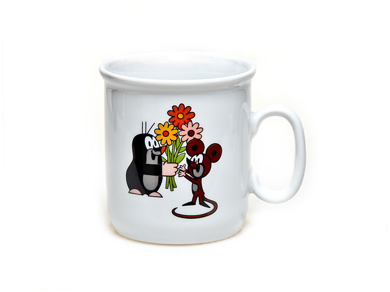 Mug - Little Mole and Mouse with flowers 160 ml