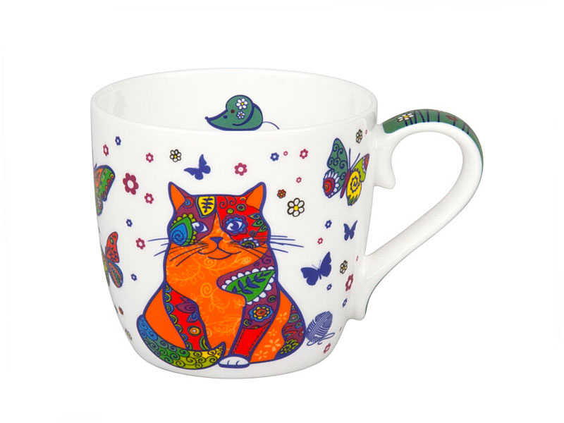 Porcelain mug COLORFUL ANIMALS - CAT 450ml