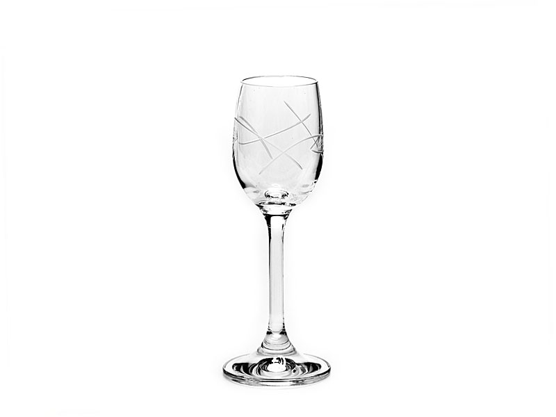 Decorated liqueur glasses LARA 65 ml