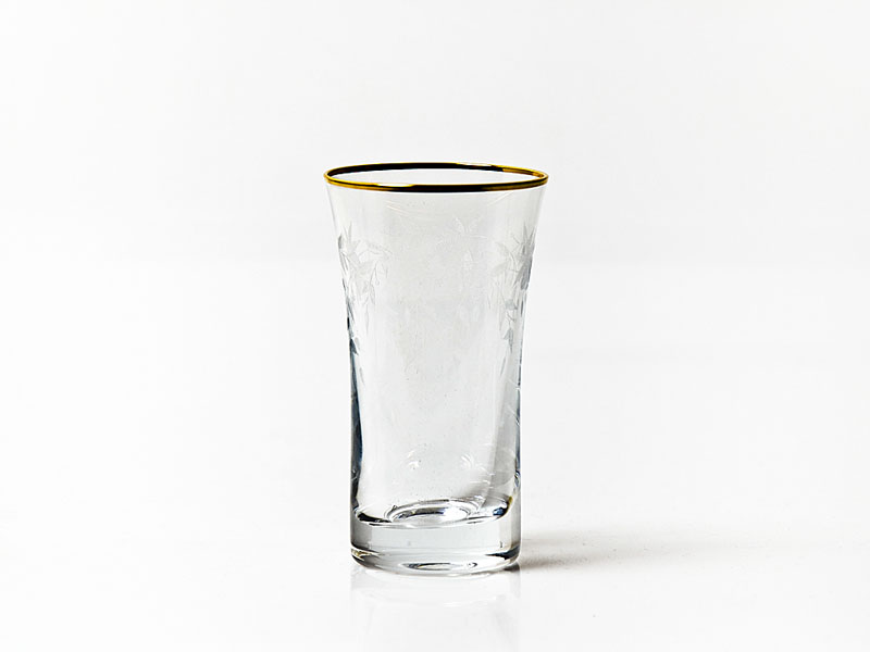 Little decorated glass gold rim