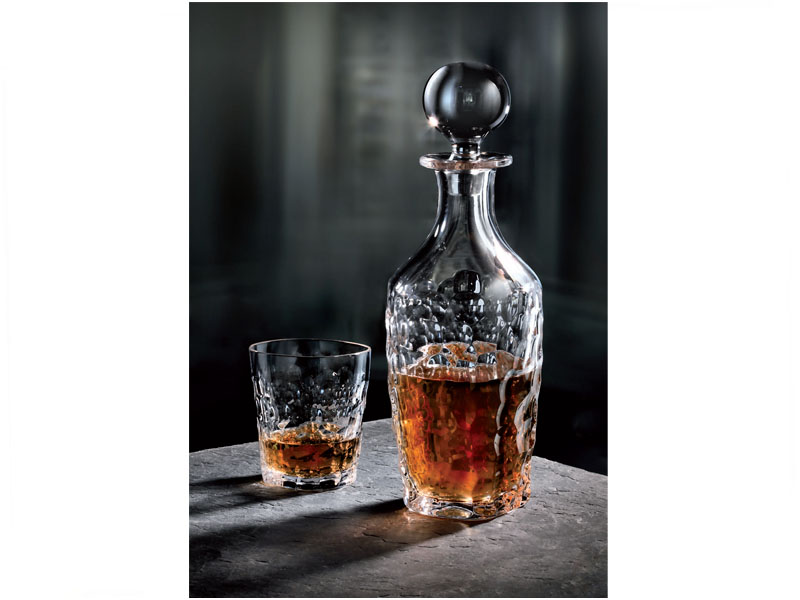 Karaffe und Whiskeyglas aus Marmor BOHEMIA